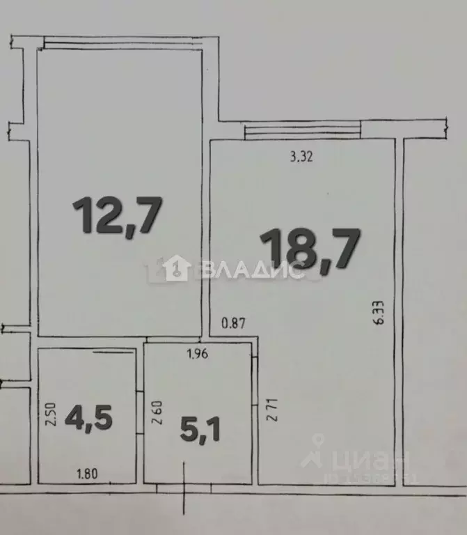 1-к кв. Калининградская область, Калининград ул. Генерала Челнокова, ... - Фото 2