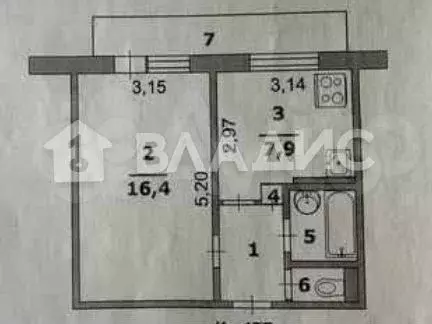 1-к. квартира, 31 м, 9/9 эт. - Фото 0