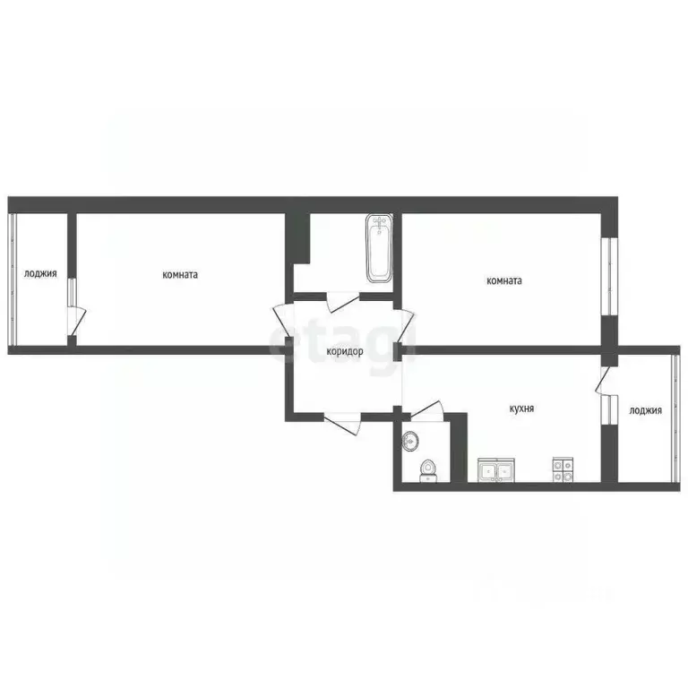 2-к кв. Оренбургская область, Оренбург просп. Братьев Коростелевых, ... - Фото 2