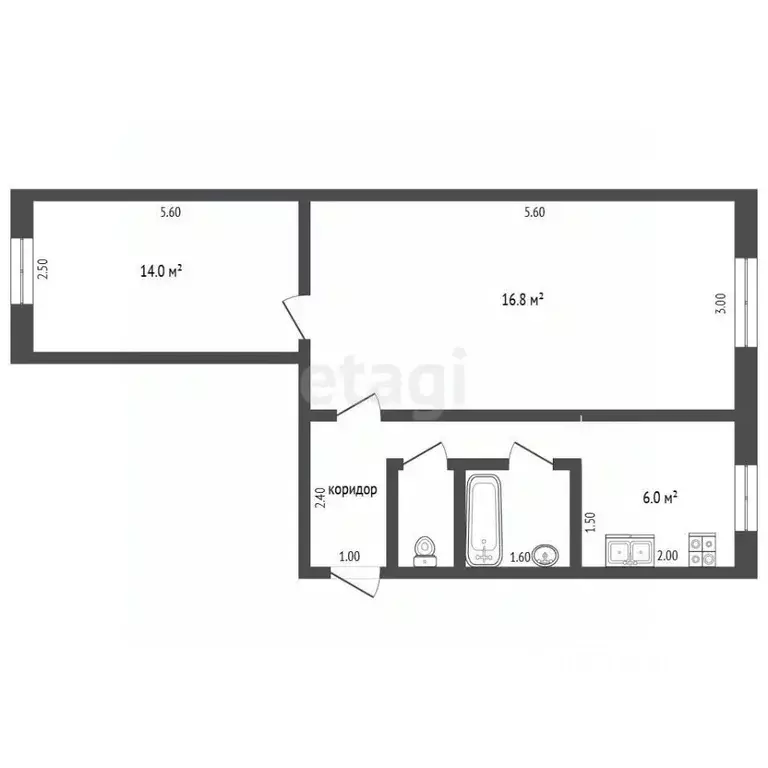 2-к кв. Крым, Керчь ул. Льва Толстого, 130 (44.2 м) - Фото 2
