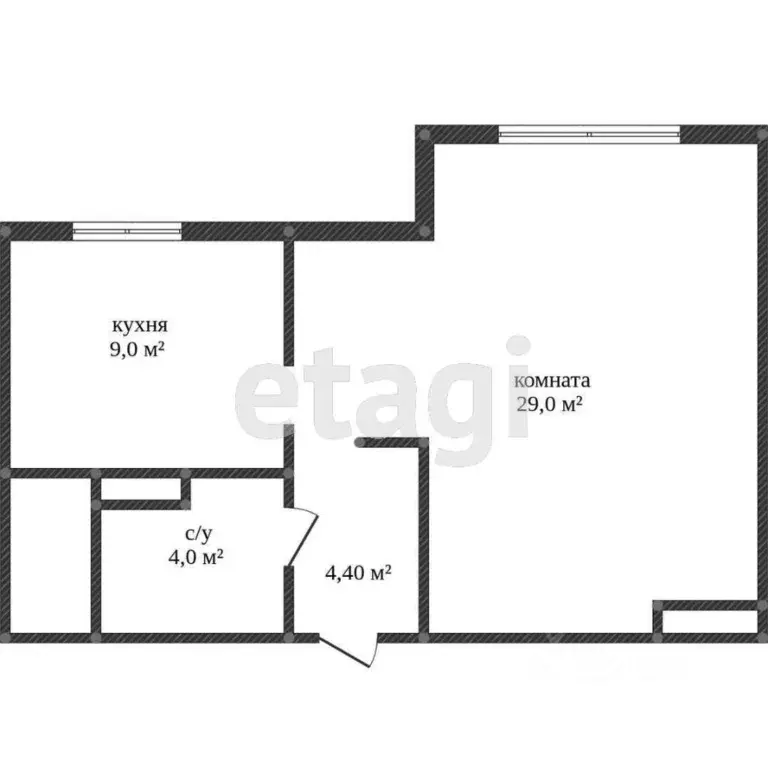 1-к кв. Ямало-Ненецкий АО, Новый Уренгой Мирный мкр, 6/3 (41.6 м) - Фото 2