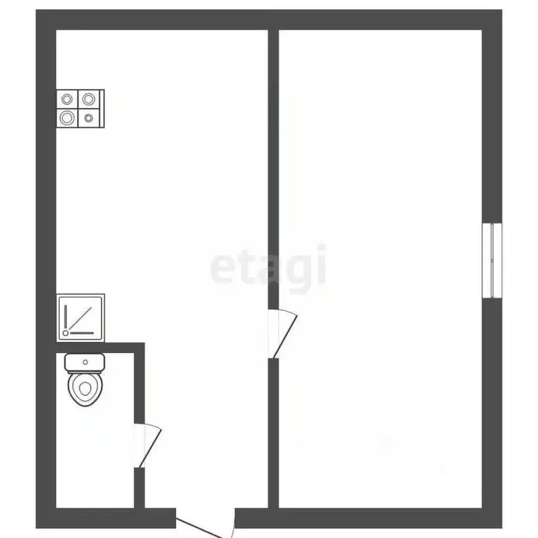 1-к кв. Владимирская область, Ковров Октябрьская ул., 20 (22.6 м) - Фото 2