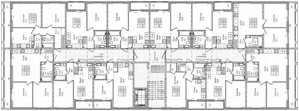 2-к. квартира, 52,4м, 7/8эт. - Фото 1