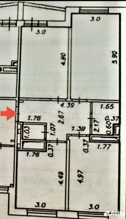 3-к. квартира, 73,4 м, 5/9 эт. - Фото 0