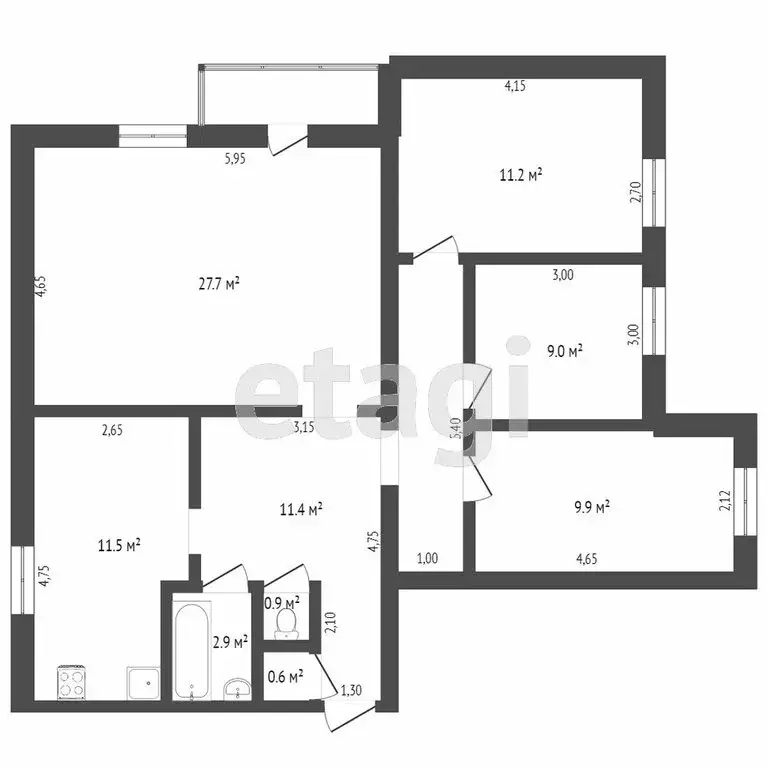 4-комнатная квартира: Ялуторовск, улица Ворошилова, 61 (78.1 м) - Фото 1
