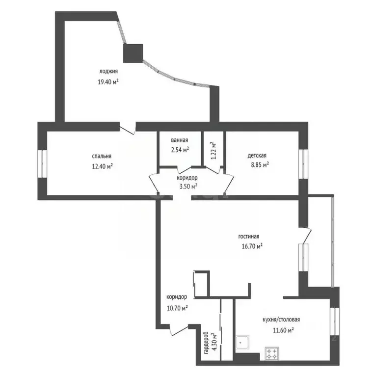 3-к кв. Красноярский край, Красноярск ул. Карамзина, 11 (70.9 м) - Фото 2