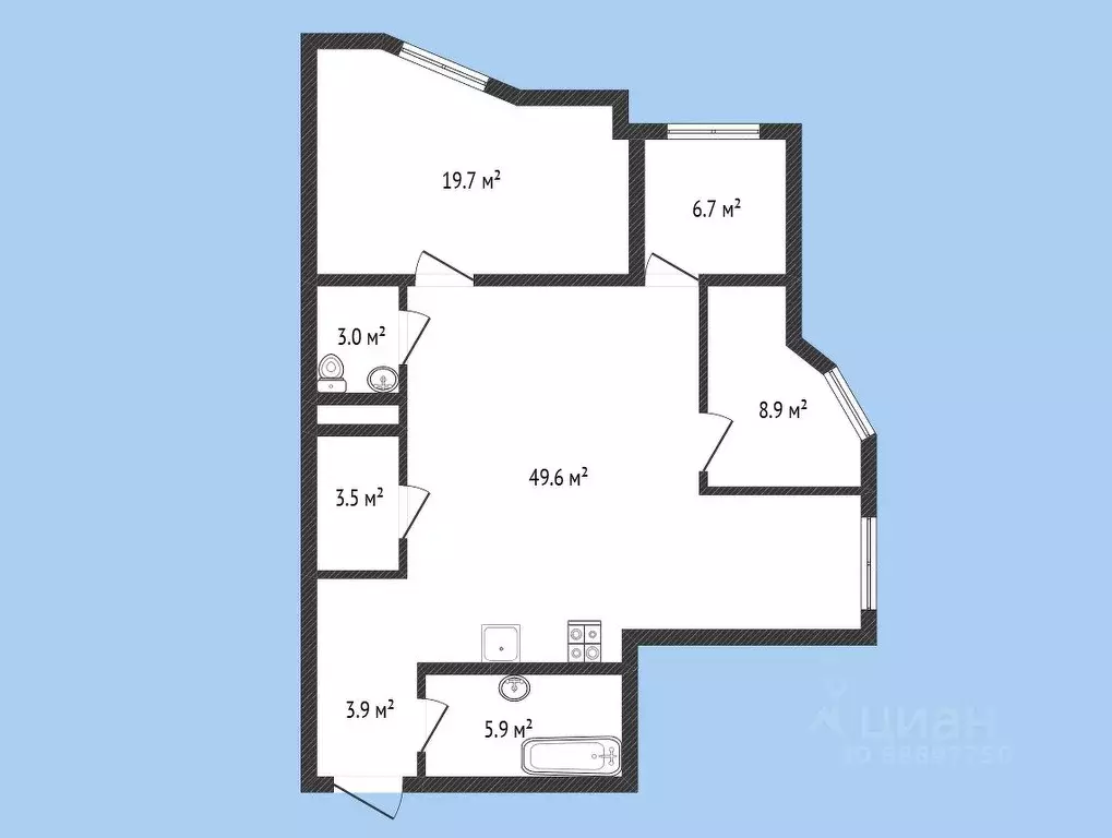 3-к кв. Карачаево-Черкесия, Черкесск Октябрьская ул., 27Г (101.2 м) - Фото 1