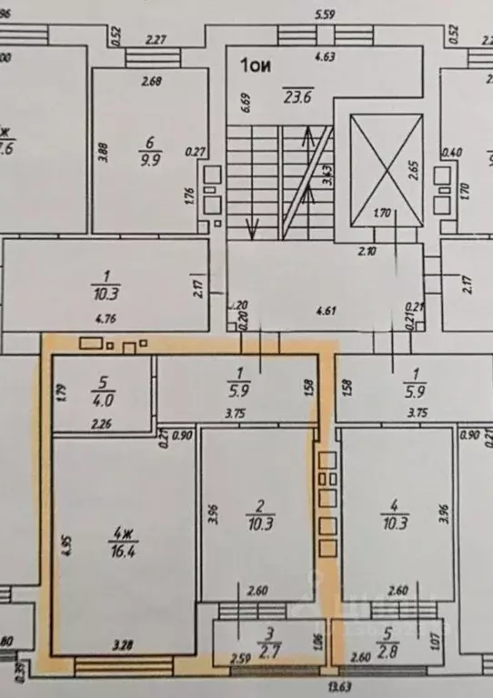 1-к кв. Калининградская область, Калининград ул. Баженова, 13Б (36.6 ... - Фото 1