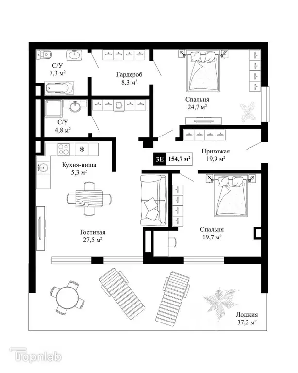 3-к кв. Крым, Алушта ул. Западная, 4к3/2 (154.7 м) - Фото 2