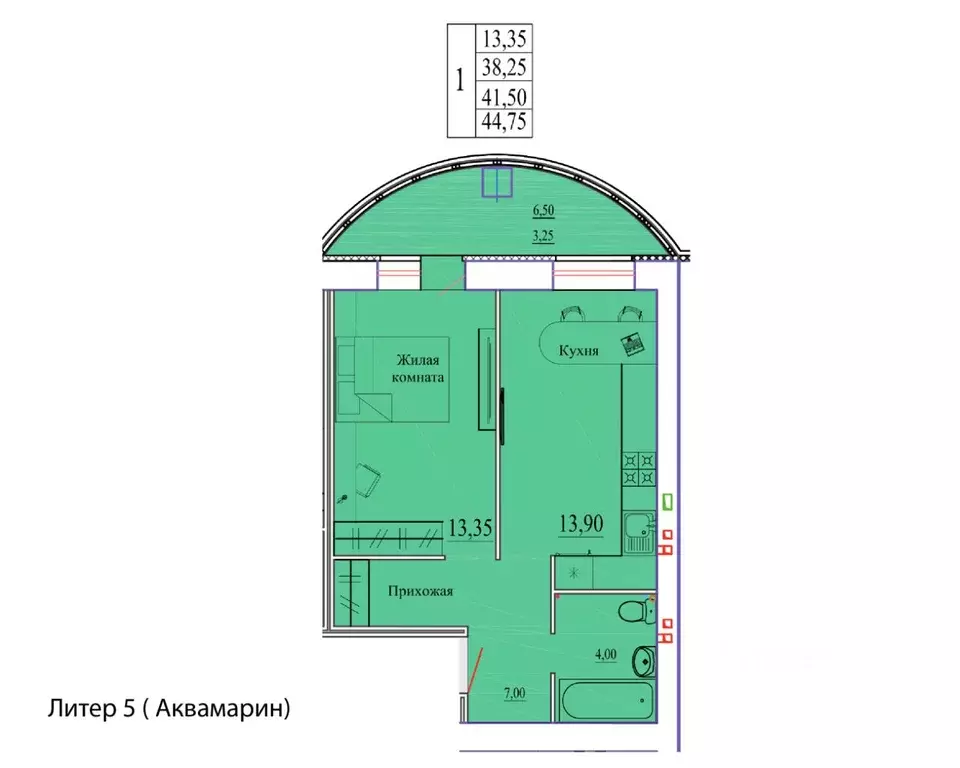 1-к кв. Ивановская область, Иваново Самоцветы мкр,  (44.75 м) - Фото 0