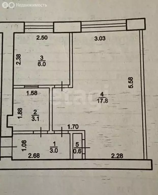 1-комнатная квартира: Салават, улица Ленина, 36 (30.5 м) - Фото 1
