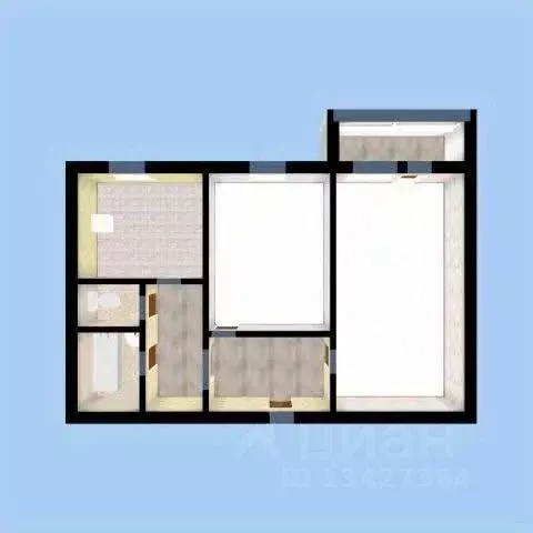 2-к кв. Курганская область, Курган Половинская ул., 14 (48.7 м) - Фото 2