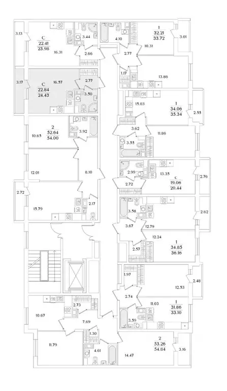 Студия Санкт-Петербург ул. Тамбасова, 5Н (24.43 м) - Фото 1