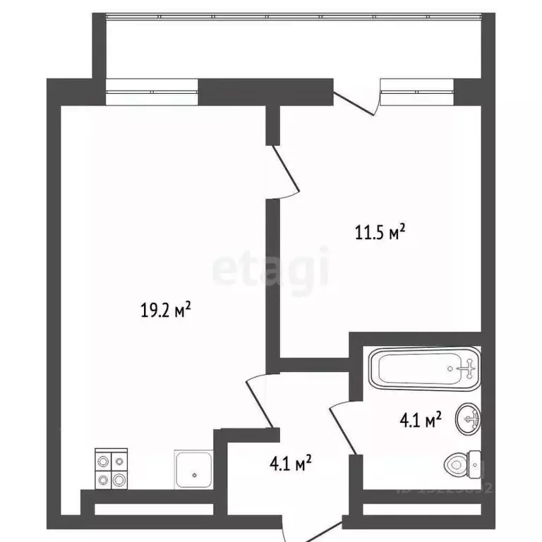 1-к кв. Вологодская область, Вологда ул. Герцена, 105 (34.0 м) - Фото 2