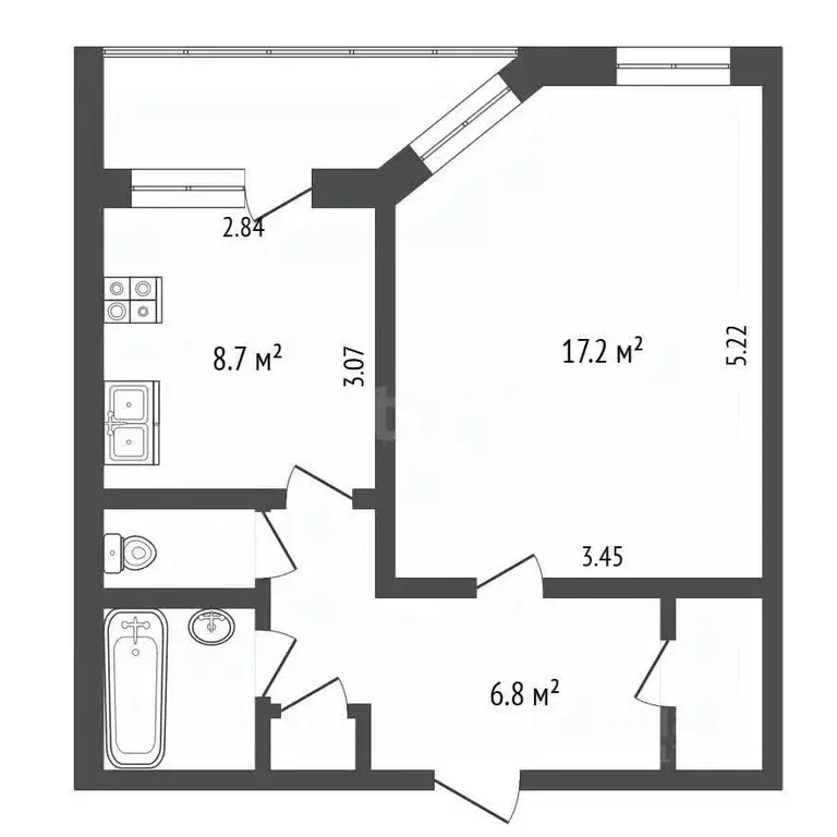 1-к кв. Ямало-Ненецкий АО, Новый Уренгой Лимбяяха мкр, Приозерный мкр, ... - Фото 0