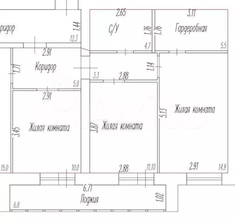 3-к. квартира, 70 м, 7/9 эт. - Фото 0