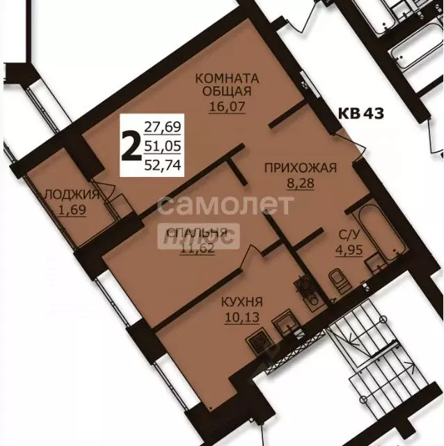 2-к кв. Ивановская область, Ивановский район, Богданихское с/пос, д. ... - Фото 2