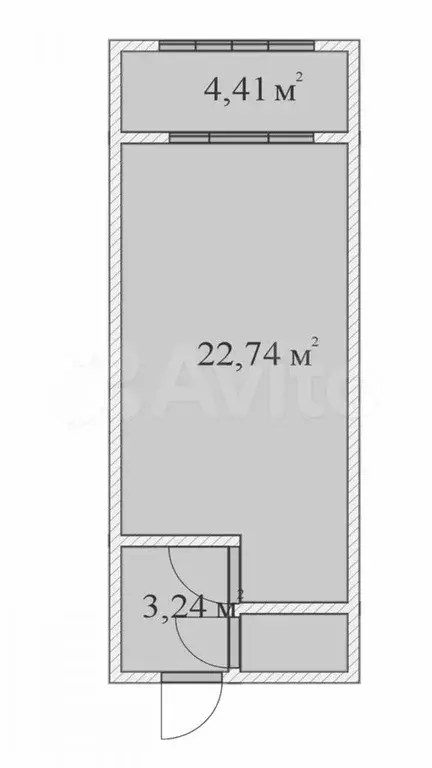 Квартира-студия, 27,5 м, 3/11 эт. - Фото 0