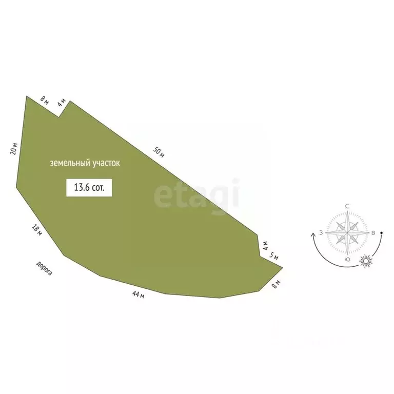 Участок в Пермский край, Пермский муниципальный округ, д. Кеты  (13.6 ... - Фото 2