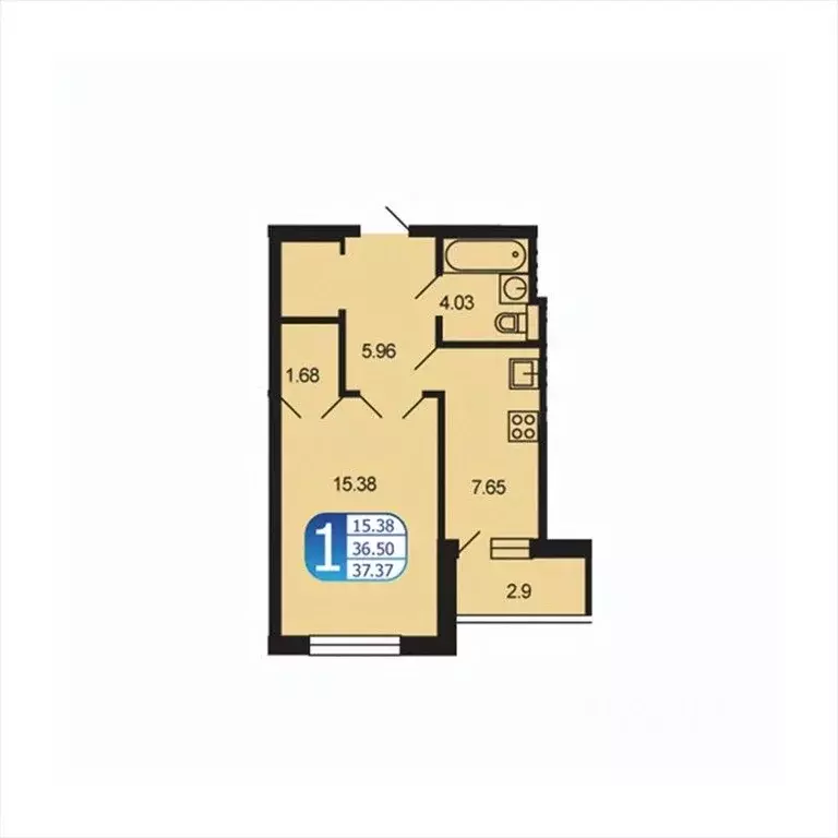 1-к кв. Московская область, Рузский муниципальный округ, Тучково пгт ... - Фото 1