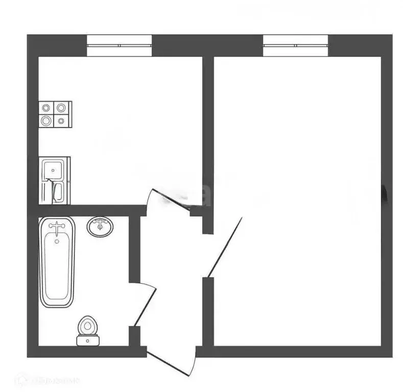 1-комнатная квартира: Подольск, улица Гайдара, 3 (30.4 м) - Фото 2
