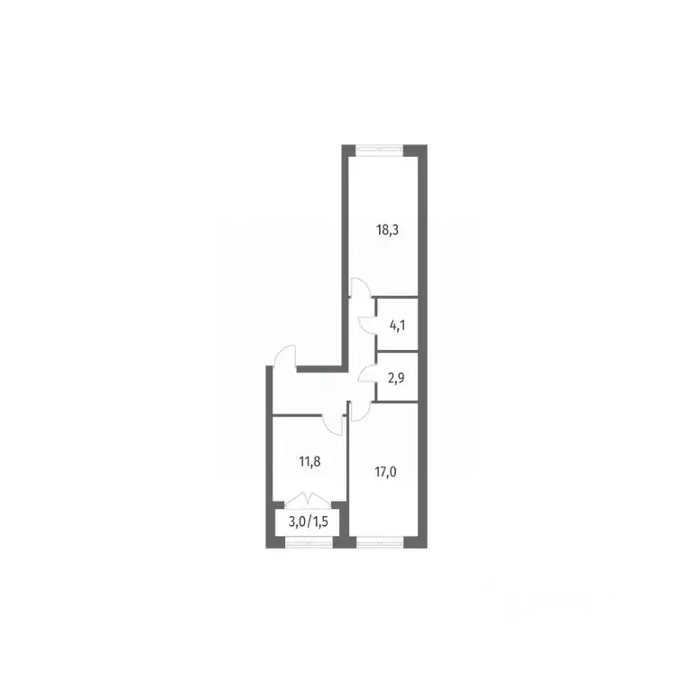 2-к кв. Санкт-Петербург ул. Академика Константинова, 1к1 (66.51 м) - Фото 0