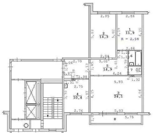 3-к кв. Свердловская область, Екатеринбург ул. Викулова, 61к2 (79.5 м) - Фото 1