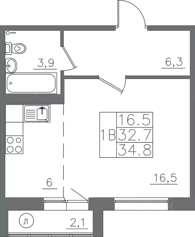 1-к кв. Иркутская область, Иркутск ИВАТУ городок, Авиатор жилой ... - Фото 1