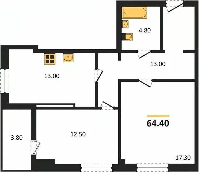 2-к кв. Крым, Симферополь ул. Севастопольская, 1 (64.0 м) - Фото 0