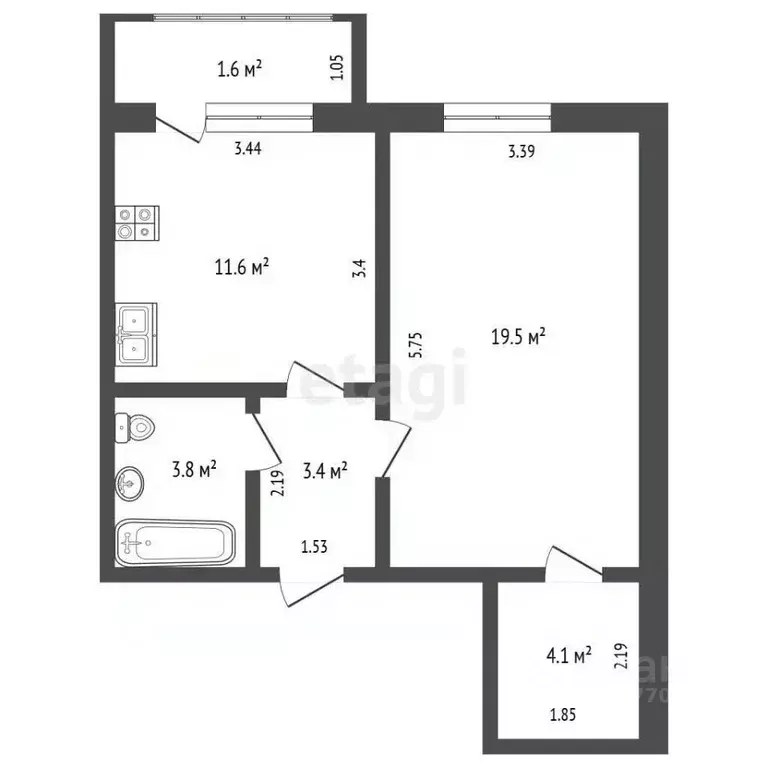 1-к кв. Ямало-Ненецкий АО, Тарко-Сале Пуровский район, ул. Осенняя, 5 ... - Фото 2