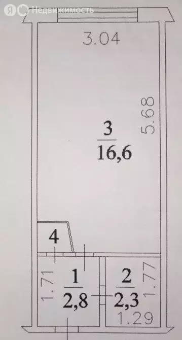 Квартира-студия: Кемерово, Инициативная улица, 27А (22.4 м) - Фото 1