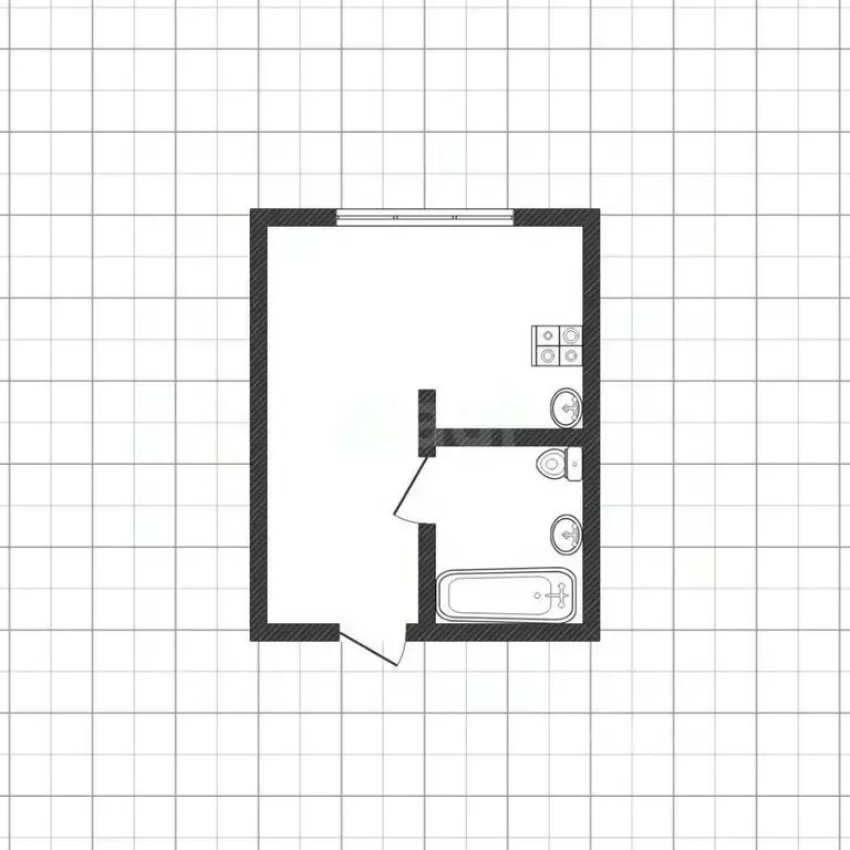 Студия Белгородская область, Белгород ул. 5 Августа, 2 (23.0 м) - Фото 2