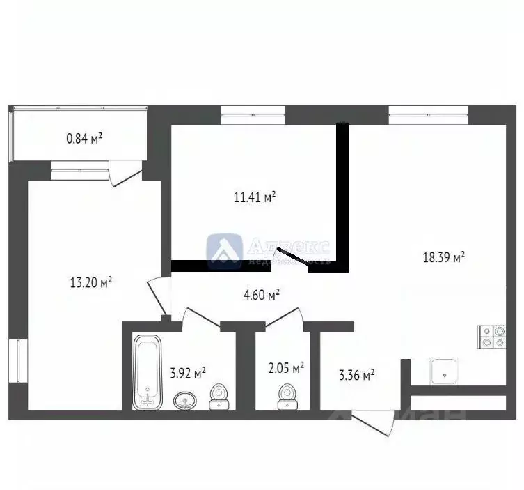 2-к кв. Тюменская область, Тюмень Одесская ул., 7к1 (55.1 м) - Фото 2