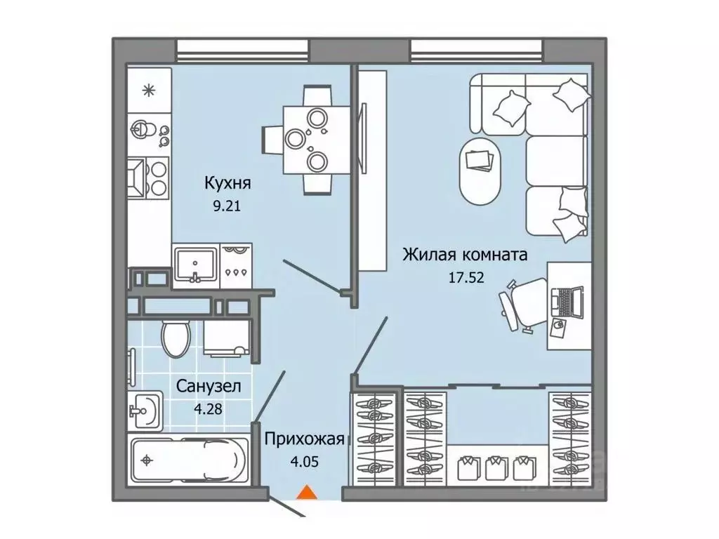 1-к кв. Ульяновская область, Ульяновск Город Новаторов жилой комплекс, ... - Фото 0