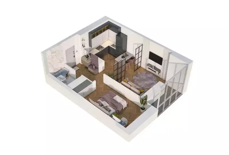 2-к кв. Хабаровский край, Хабаровск ул. Блюхера (44.67 м) - Фото 1