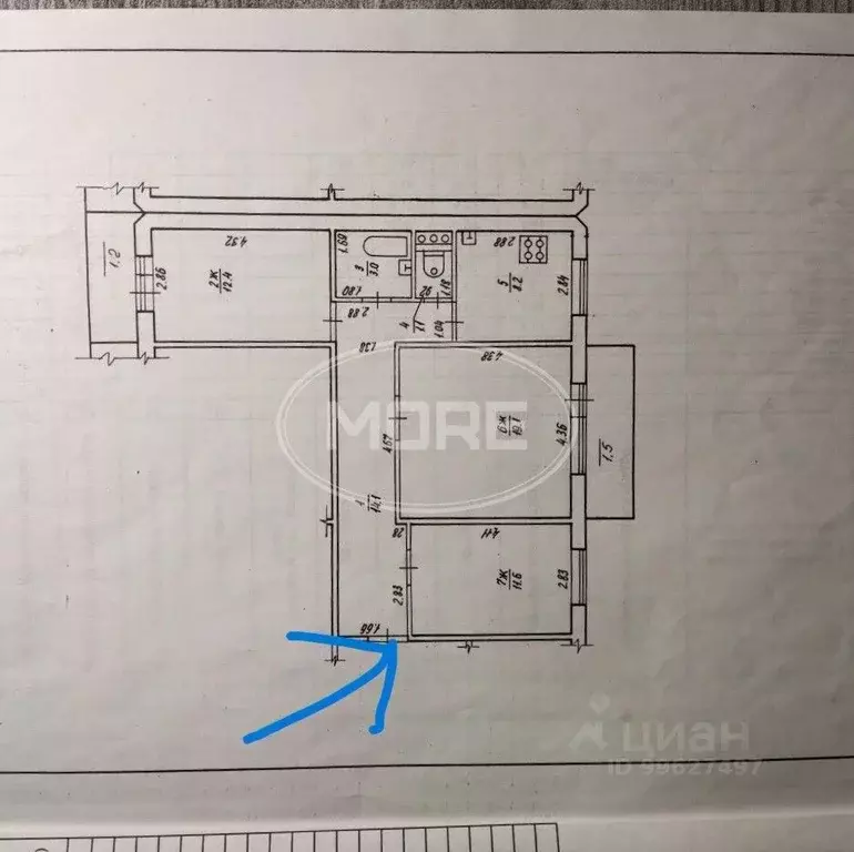 3-к кв. Калининградская область, Балтийск ул. Ушакова, 31 (69.5 м) - Фото 2