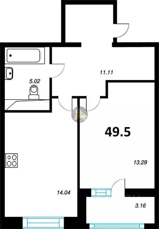 1-к кв. Санкт-Петербург ул. Среднерогатская, 11к2 (49.5 м) - Фото 1