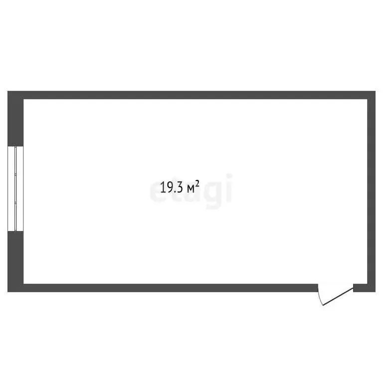 1к в -комнатной квартире (19.3 м) - Фото 1