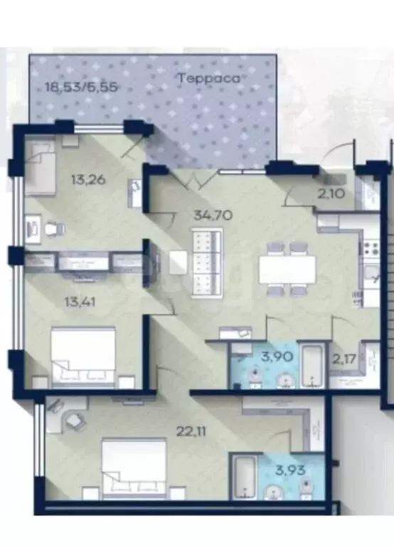 3-комнатная квартира: Майкоп, улица Гагарина, 3 (95.2 м) - Фото 1