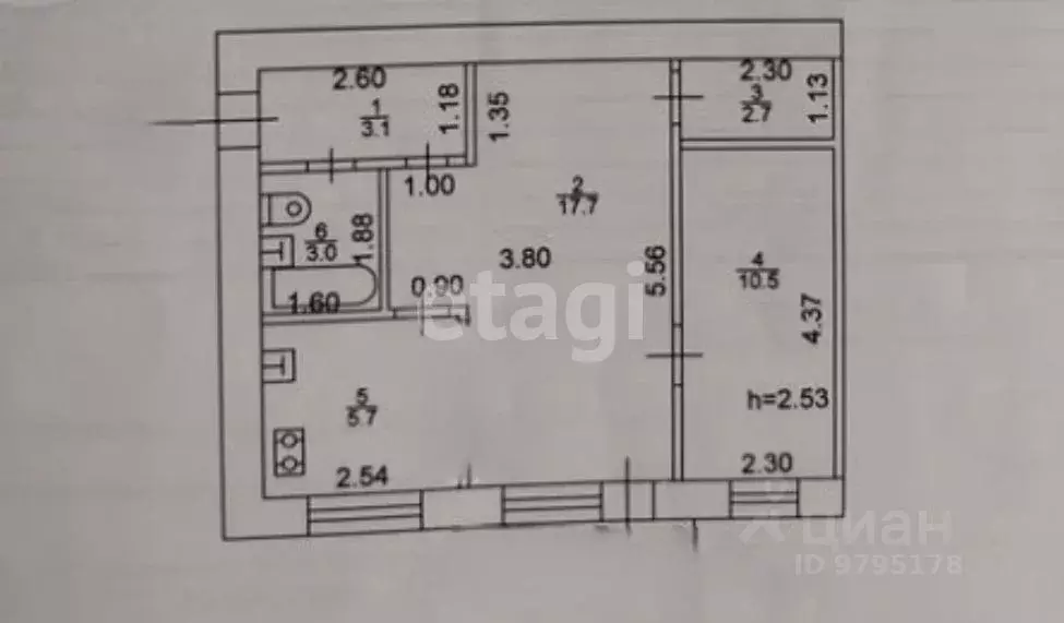 2-к кв. Татарстан, Казань пос. Дербышки, ул. Главная, 69 (40.0 м) - Фото 1