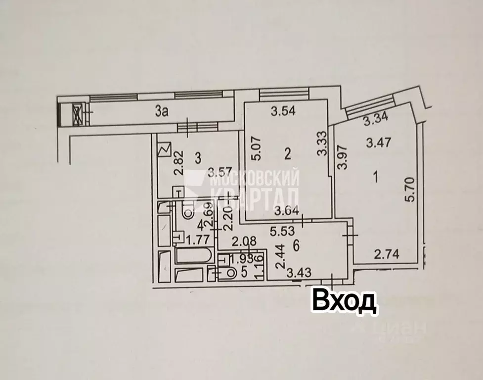 2-к кв. Москва Русаковская ул., 2 (67.2 м) - Фото 2