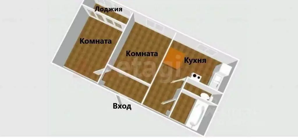 2-к кв. Сахалинская область, Долинский городской округ, с. Сокол ул. ... - Фото 2
