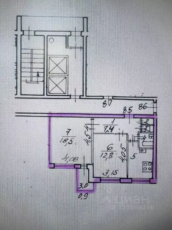 2-к кв. Санкт-Петербург ул. Академика Байкова, 5К2 (49.7 м) - Фото 1
