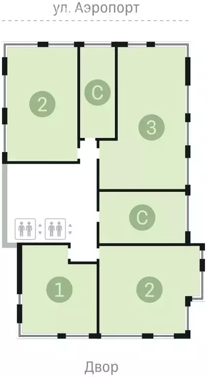 Квартира-студия: Новосибирск, улица Аэропорт, 23 (37.32 м) - Фото 1