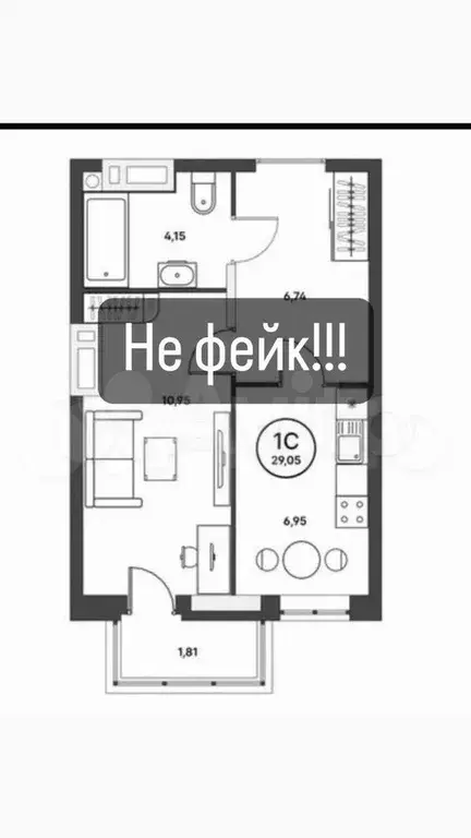 1-к. квартира, 31 м, 10/17 эт. - Фото 0