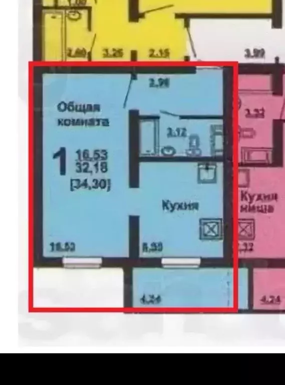 Продаётся 1-к квартира, 32.1 м - Фото 0