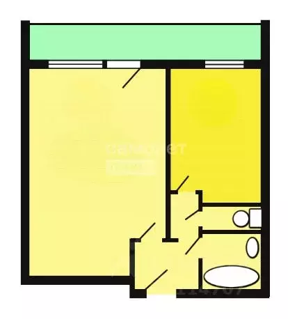 1-к кв. Москва ул. Маршала Бирюзова, 40 (36.4 м) - Фото 2