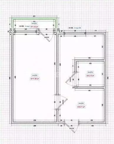 1-к кв. Курская область, Курск Магистральный проезд, 3 (33.3 м) - Фото 1