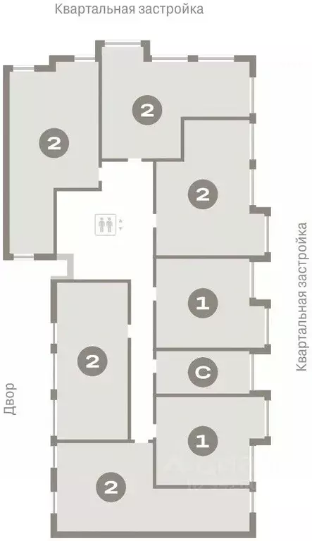 2-к кв. Тюменская область, Тюмень Мысовская ул., 26к1 (69.21 м) - Фото 1