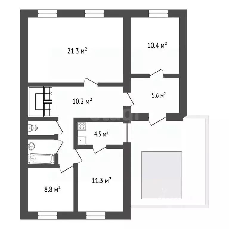 Дом в Амурская область, Благовещенск Батарейная ул., 40/7 (226 м) - Фото 2